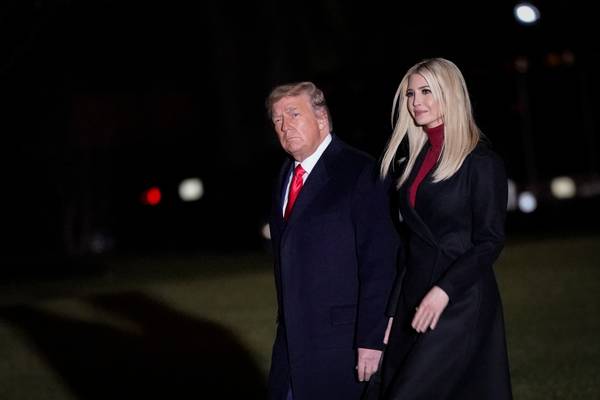 Donald Trump met zijn dochter Ivanka Trump