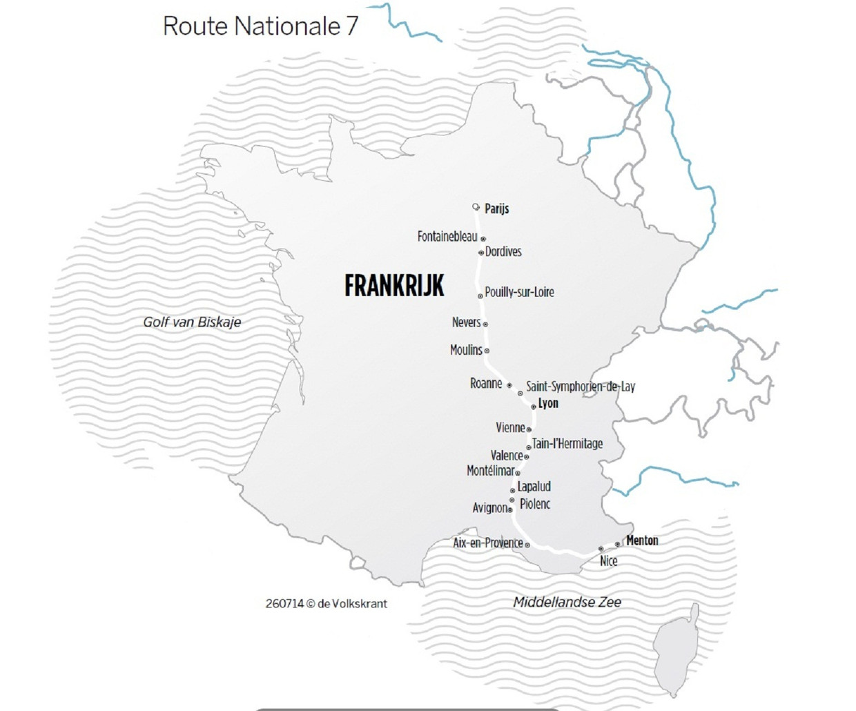 route nationale frankrijk kaart Route Nationale 7, leuker dan de Route du Soleil | De Volkskrant