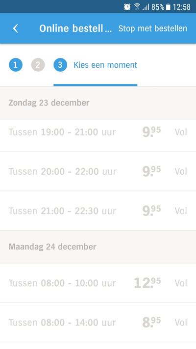 Help! De bezorgtijden bij Albert Heijn zitten vol