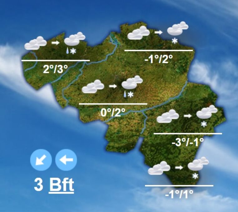 Vanaf woensdag wordt het flink kouder en kan het sneeuwen Weernieuws