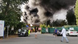 Hevige brand in loods met papier en karton in Moeskroen