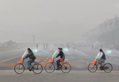 Smog-slurpende fiets slaat aan in China