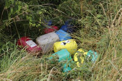 Vaten aangetroffen aan Park de Quayweg in Ledeacker