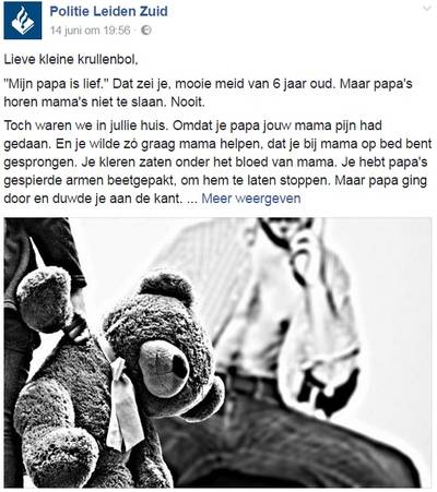 Lof voor aangrijpend verhaal over huiselijk geweld van agent Paul