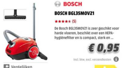 Foutje van Mediamarkt: bijna alles voor 95 cent