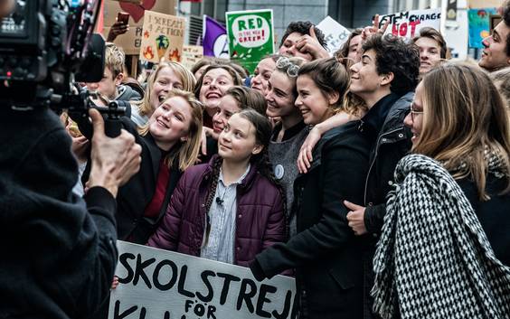 Een dag in het zog van klimaatactiviste Greta Thunberg: “Zo moet het dus geweest zijn om een Beatle te zijn”