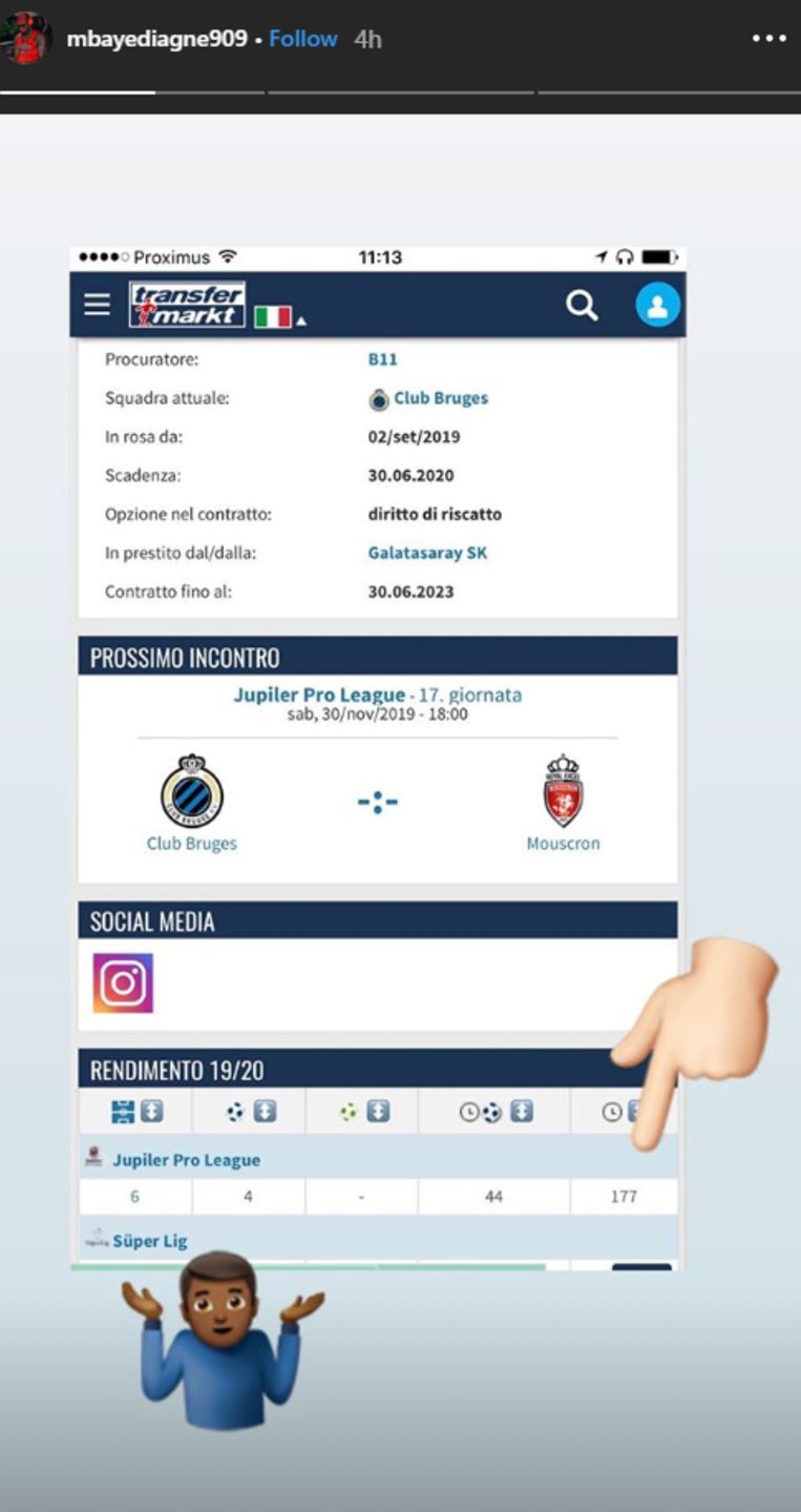 Misnoegde Diagne reageert op criticasters en post foto van ...