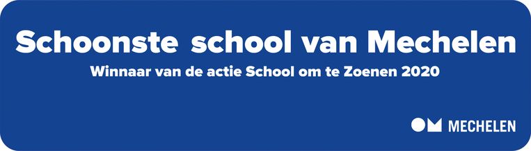 De winnende scholen krijgen dit straatnaambord.