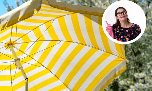 Met dit schoonmaakmiddel krijg je je vieze parasol weer fris en schoon