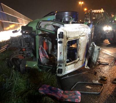 Boeren over snelweg-ongeluk met trekker tijdens protest: ‘We konden er niets aan doen’