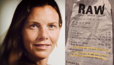 Ober maakt Willemijn belachelijk op bonnetje omdat zij geen rietje wil