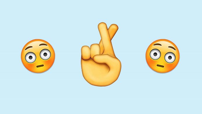 Dit is jou sowieso nog nooit opgevallen aan de gekruiste vingers emoji |  Joepie | hln.be