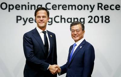 Rutte spreekt Zuid-Koreaanse president Moon