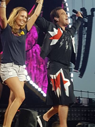 Onvergetelijke verjaardag voor Lieke met Robbie Williams op het podium