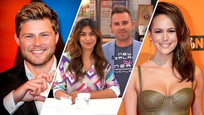 Songfestival-vakjurylid EliZe en zanger Tim Douwsma in De Ochtend Show to go