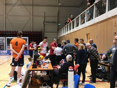 Europees volleybalduel in Doetinchem gestaakt na ballenblunder