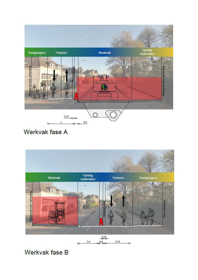 Illustratie beoogde aanpak van de Rijksstraatweg in Voorst.