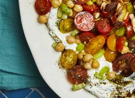 Kikkererwten met za’atar-olie & kruidenyoghurt