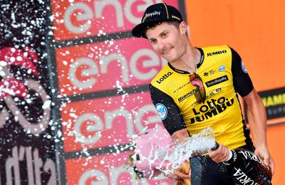 Lotto-Jumbo in de wolken met dagzege Battaglin