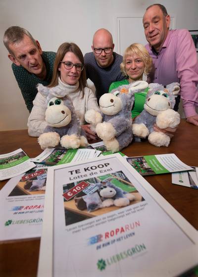 Ezel Lotte is mascotte van ‘internationaal’ 28-koppig team van Roparun