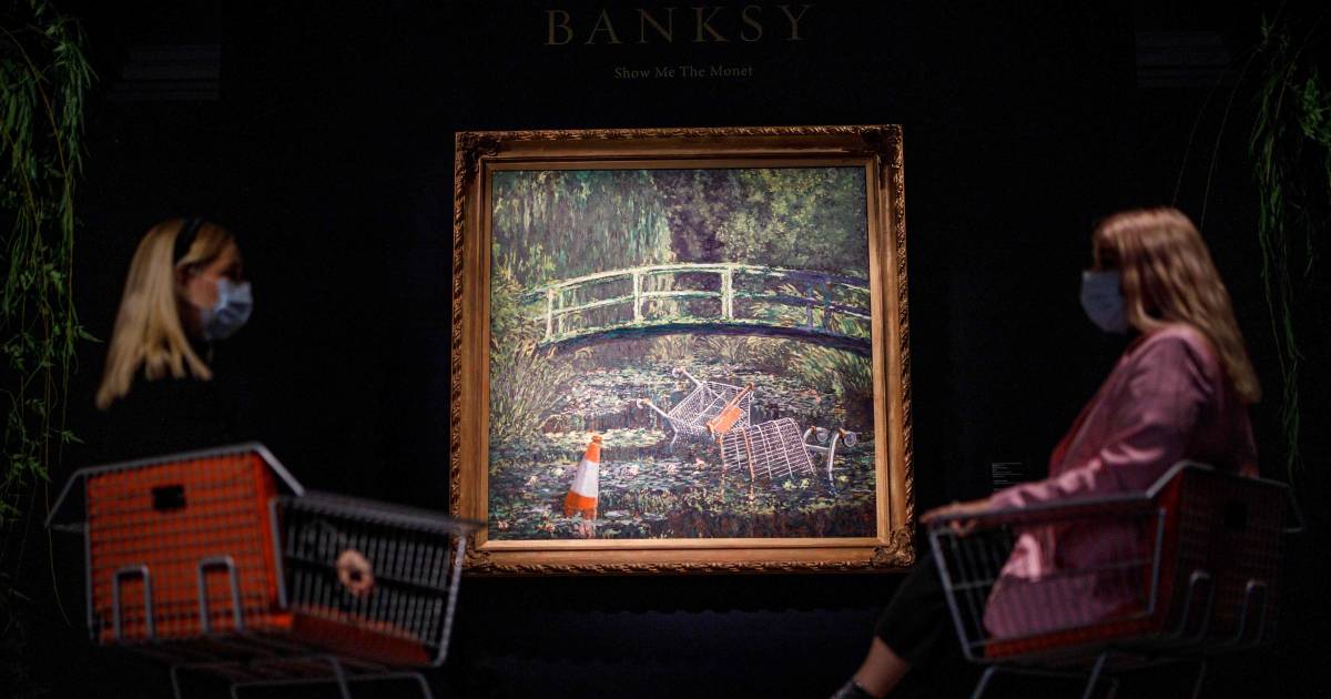 Monet-parodie Banksy geveild voor 8,5 miljoen euro | Buitenland | AD.nl