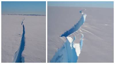 Grote ijsberg op Zuidpool staat op afbreken
