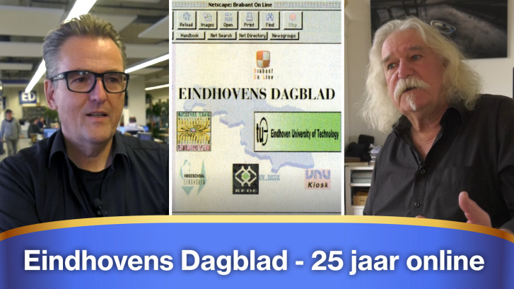 De eerste internetpagina's van het ED, nu 25 jaar geleden