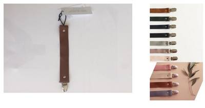 Leren speenkoorden uit de handel wegens gevaar voor wurging en verstikking