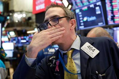 Wall Street kleurt donkerrood