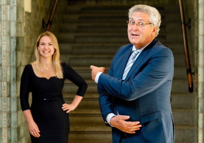 Henk Krol en Femke Merel van Kooten-Arissen bij de start van de Partij voor de Toekomst.