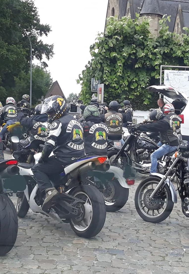 Leden van de motorbende Blue Angels.