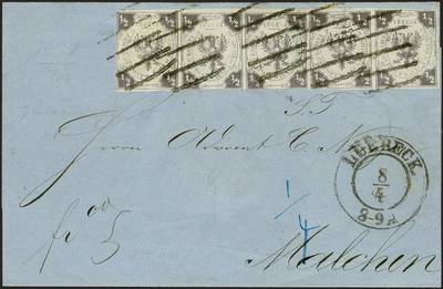 Brief met historische postzegels geveild voor 430.000 euro