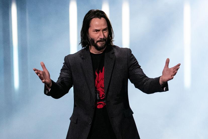Keanu Reeves bij Microsoft op de E3 2019 