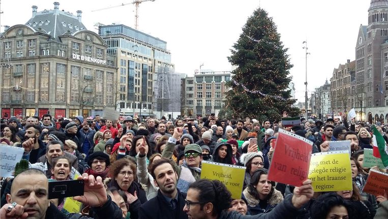 demonstratie uit solidariteit met iran