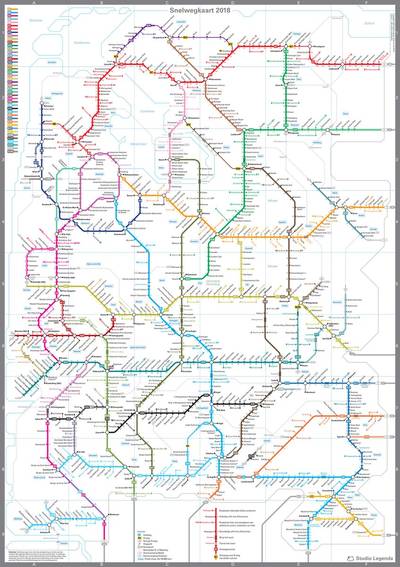 Nederlandse snelwegen op een metrokaart: intrigerend!