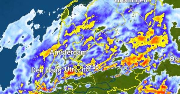 Code geel vanwege stevige regenbuien vanavond in Gelderland, Overijssel en Flevoland - De Stentor