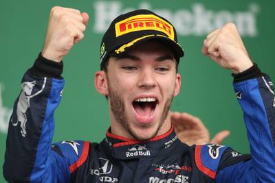 Gasly pakt eerste podiumplek uit carrière: ‘Dit is de mooiste dag uit mijn leven’