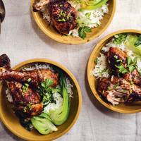 Sticky spicy drumsticks met mandarijn