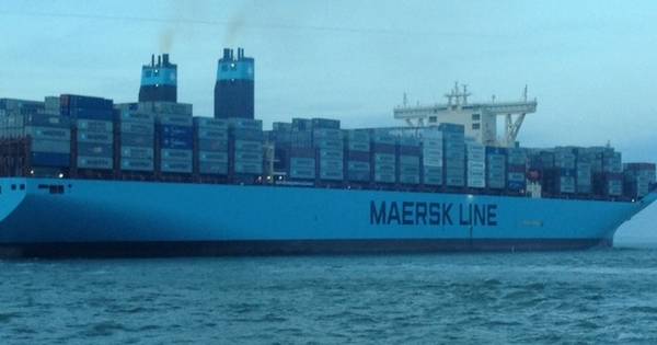 Mary Maersk 's nachts Westerschelde gepasseerd - PZC