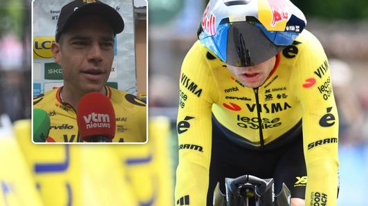 “Hier hield ik geen rekening mee”: de ploeg wint, maar Wout van Aert zit met gemengde gevoelens nadat hij vroeg moet lossen in ploegentijdrit