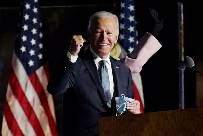 Democraat Joe Biden wint de strijd om het Witte Huis, concluderen Amerikaanse media.