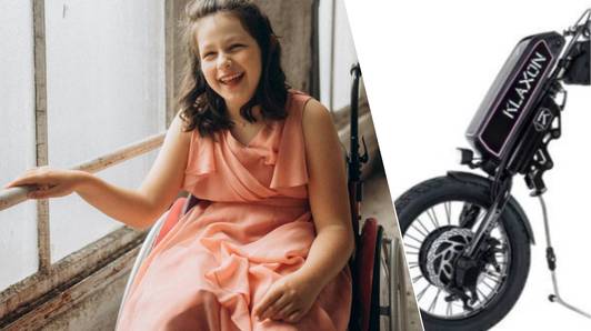 Rolstoelgebruikster Annalina (13) wil zelfstandig naar de middelbare school: “Met speciaal koppelstuk verandert haar rolstoel in een soort scooter”