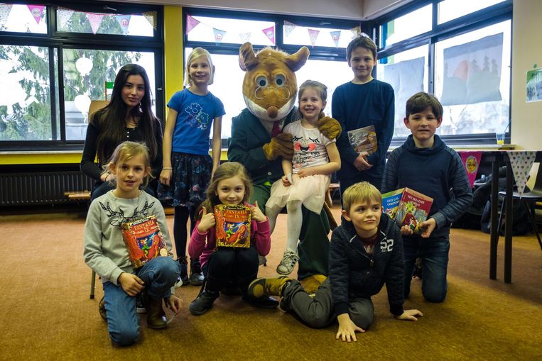 De leerlingen van De Schans waren dolblij met de komst van Geronimo Stilton.