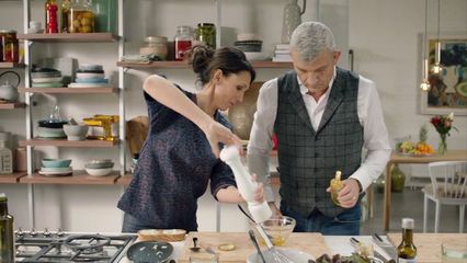67. Wafels van witlof en roquefort & fazant met portosaus en appel-tijmrösti's