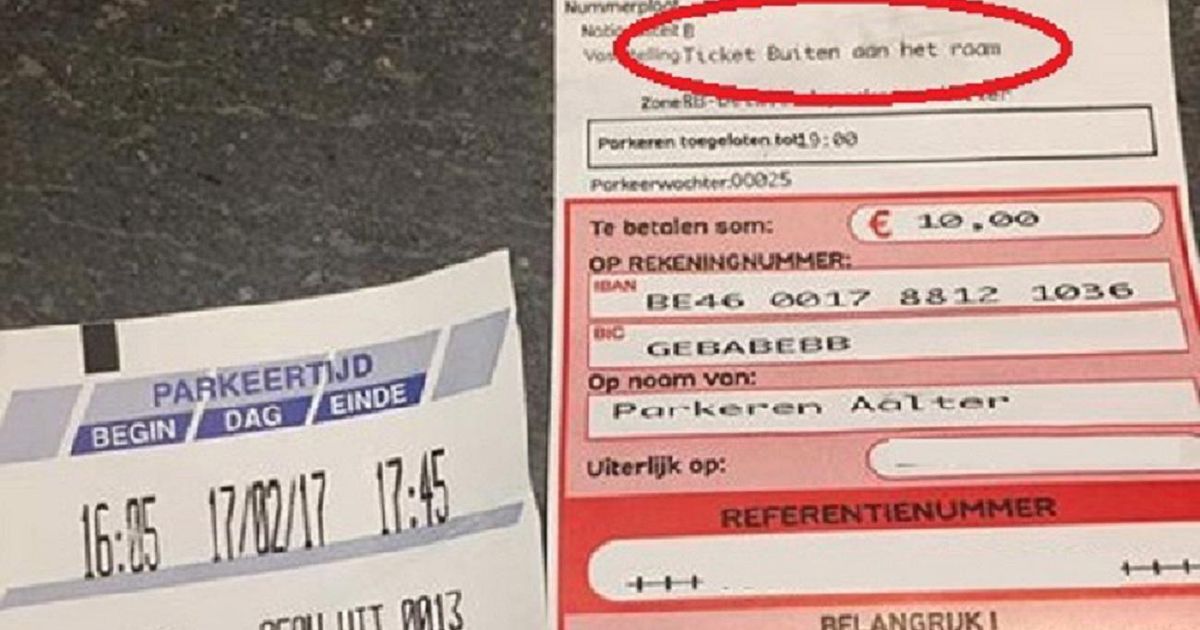 Parkeerticket gekocht, maar toch boete gekregen... om opvallende reden Bizar