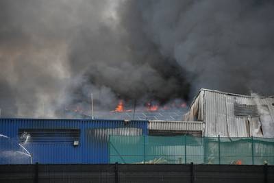 Un incendie sur le site de la société Renewi à Anderlecht