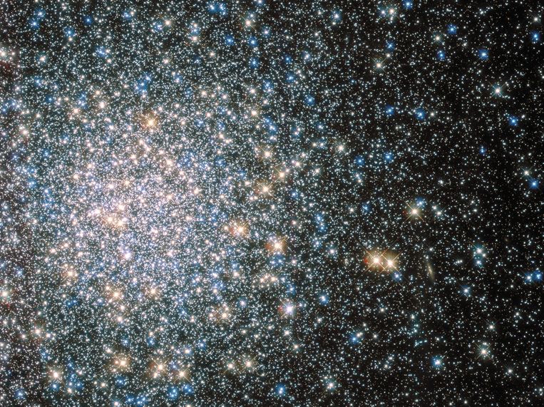 Een cluster van honderdduizenden sterren. 
