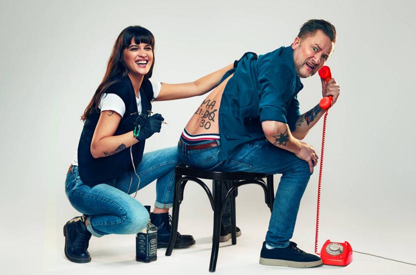 Dennis Weening en Bella Hay in Eerste Hulp bij Tattoo Disasters op Spike TV