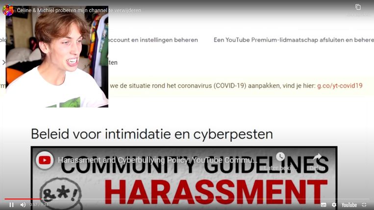 De video van de Vlaamse Nathan Vandergunst (21) werd door YouTube offline gehaald.