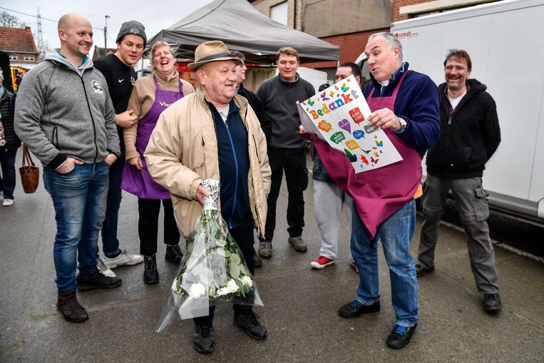 Warm en gemeend afscheid van marktleider François Perdaens Lebbeke